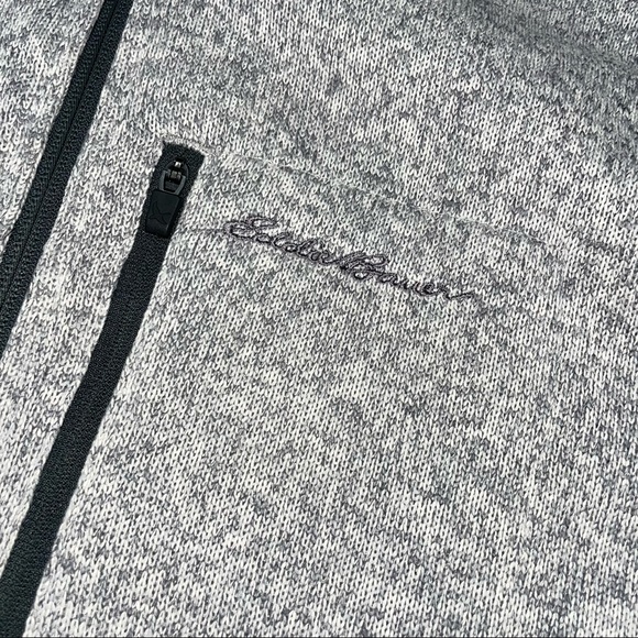 Eddie Bauer NWOT! Gray Polyester Fleece Quarter Zip Sweater Size TL - Picture 7 of 11